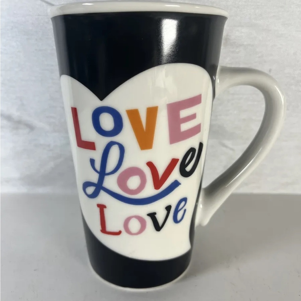 Starbucks Travel Mug Love Love Love Hearts Multicolor Letters: no lid